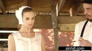 Väga Seksikas Amish Babe Üritab Anal Suur Munn Võõras